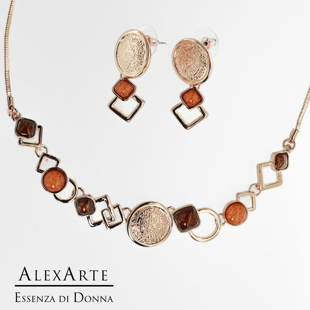 Parure Oro Rosa Passion - Orange