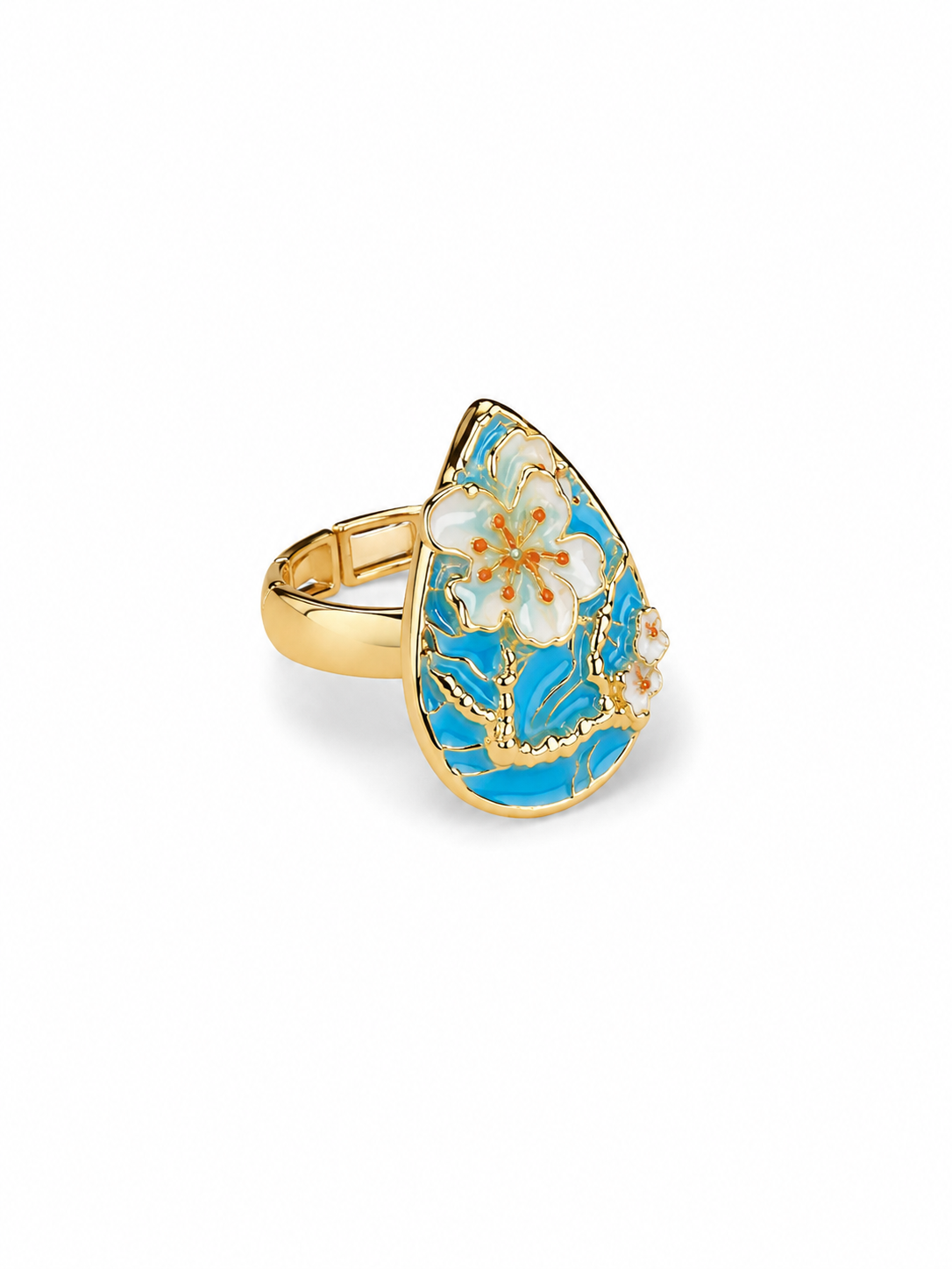 Anello Fioritura d'azzurro