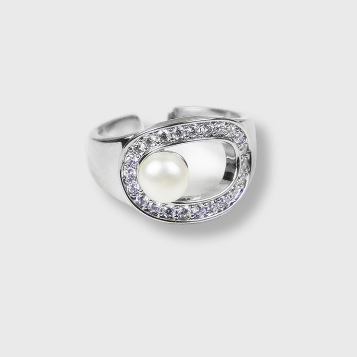 Anello "Curvy Brilliant" – Eleganti Anelli da Donna con Zirconi e Perle | AlexArte