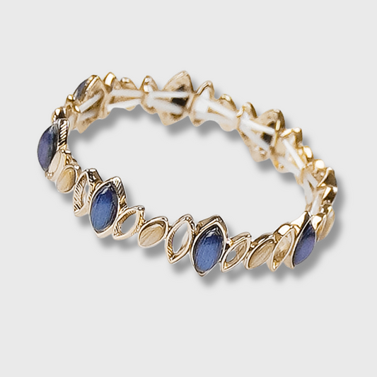 Bracciale Petali placcatura oro Coffee Blue | AlexArte