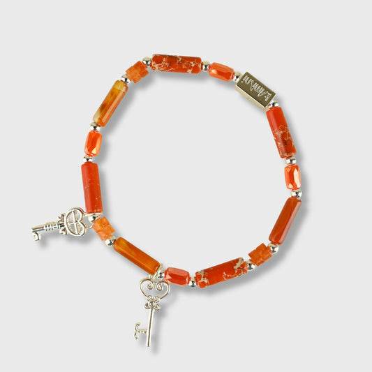 Bracciale Kamani con Charms "Key" Orange