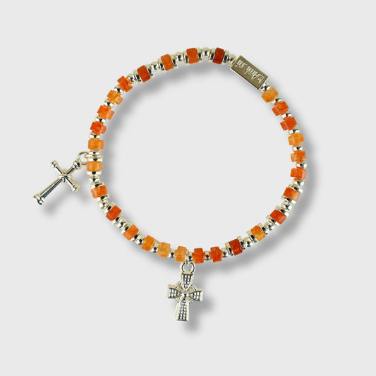 Bracciale Kamani con Charms "Croci" Orange