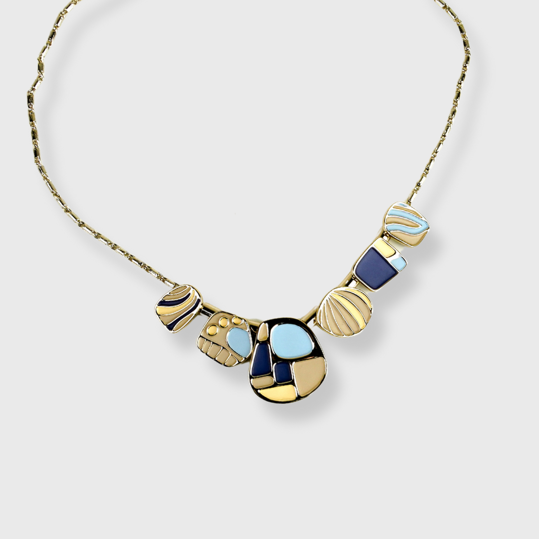 Collana Placcata Oro Giallo Donna Fantasia Blue Picasso | AlexArte