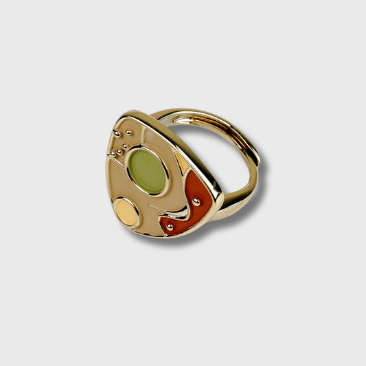 Anello Placcato Oro Giallo Donna "Tavolozza" Picasso | AlexArte