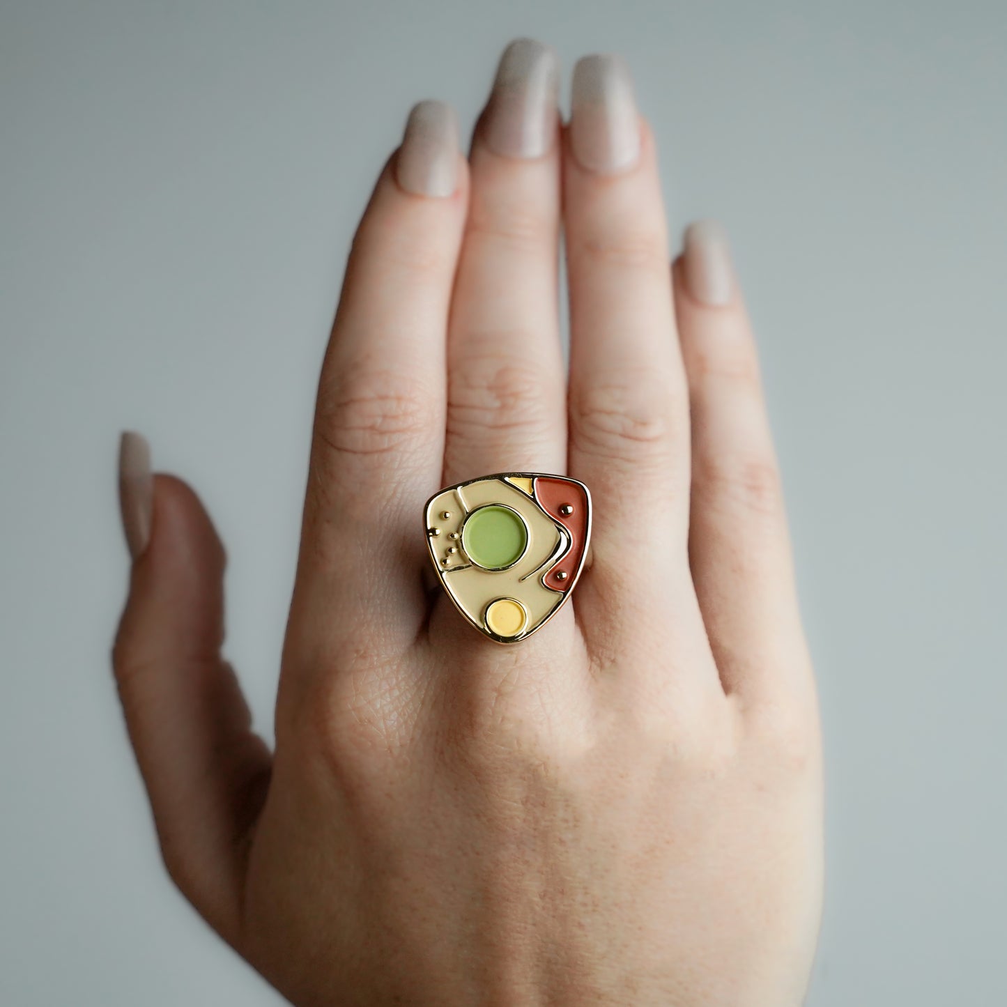 Anello Placcato Oro Giallo Donna "Tavolozza" Picasso | AlexArte