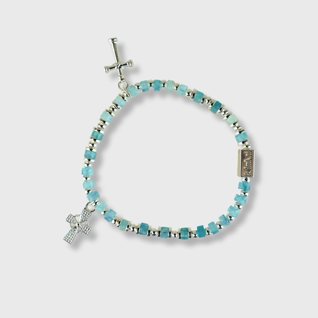 Bracciale Kamani con Charms "Croci" Skyblue