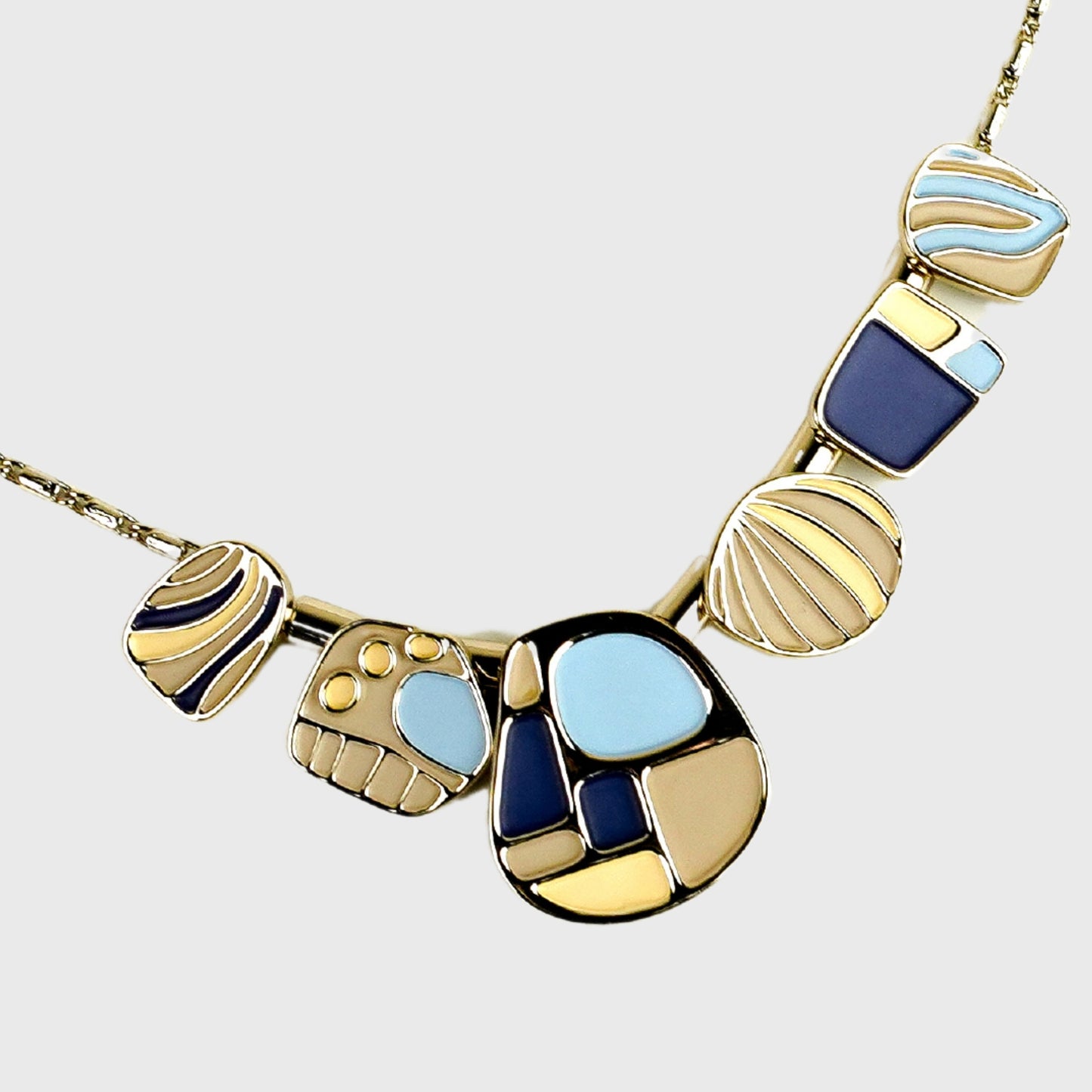 Collana Placcata Oro Giallo Donna Fantasia Blue Picasso | AlexArte