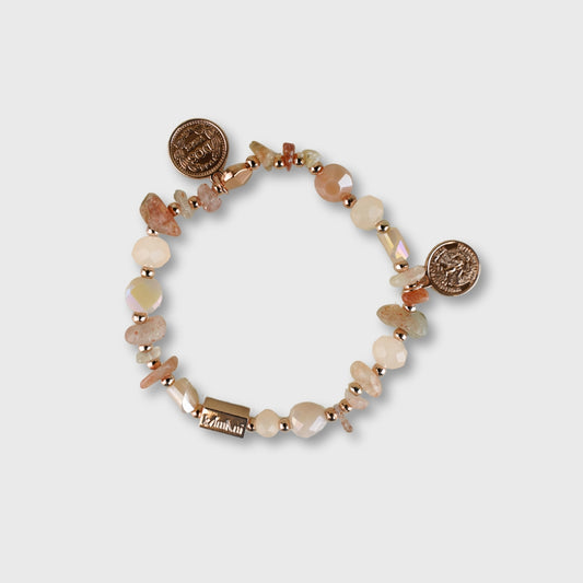 Bracciale Kamani con Charms "Coin" Peach