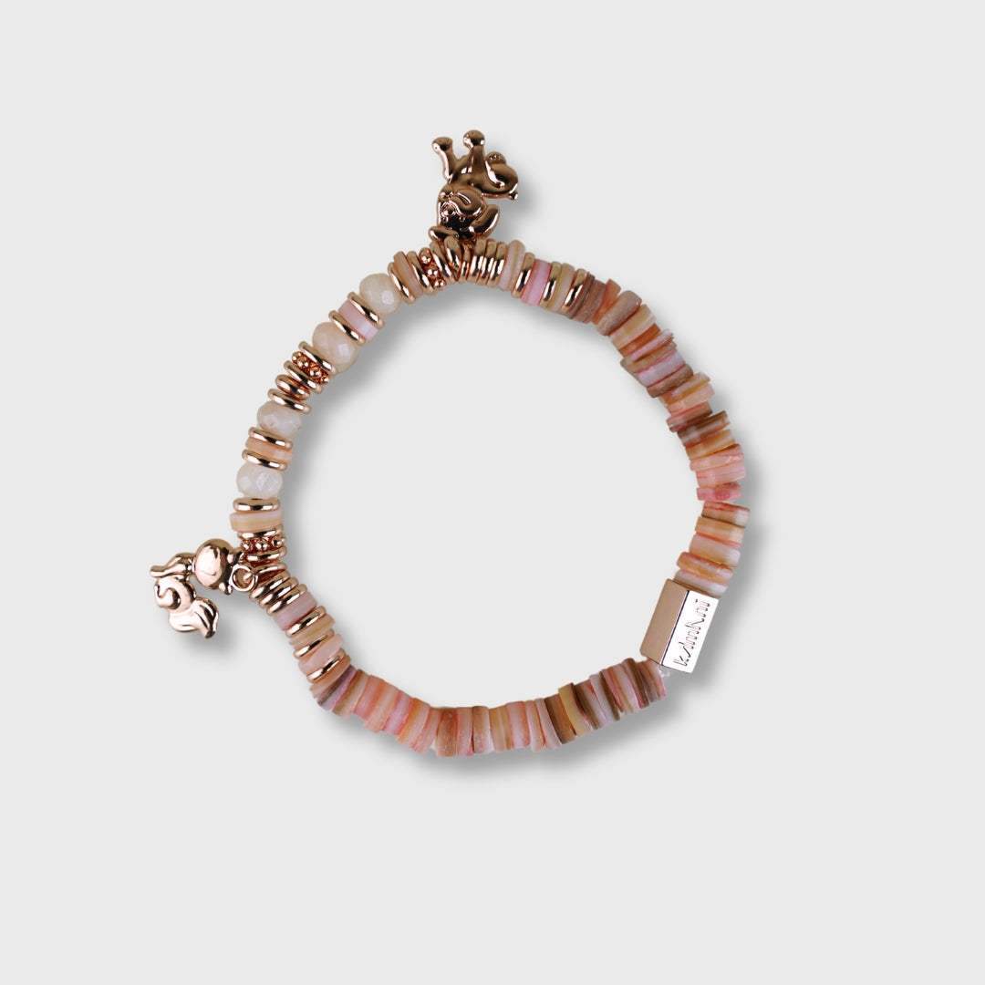 Bracciale Kamani con Charms "Dog" Peach